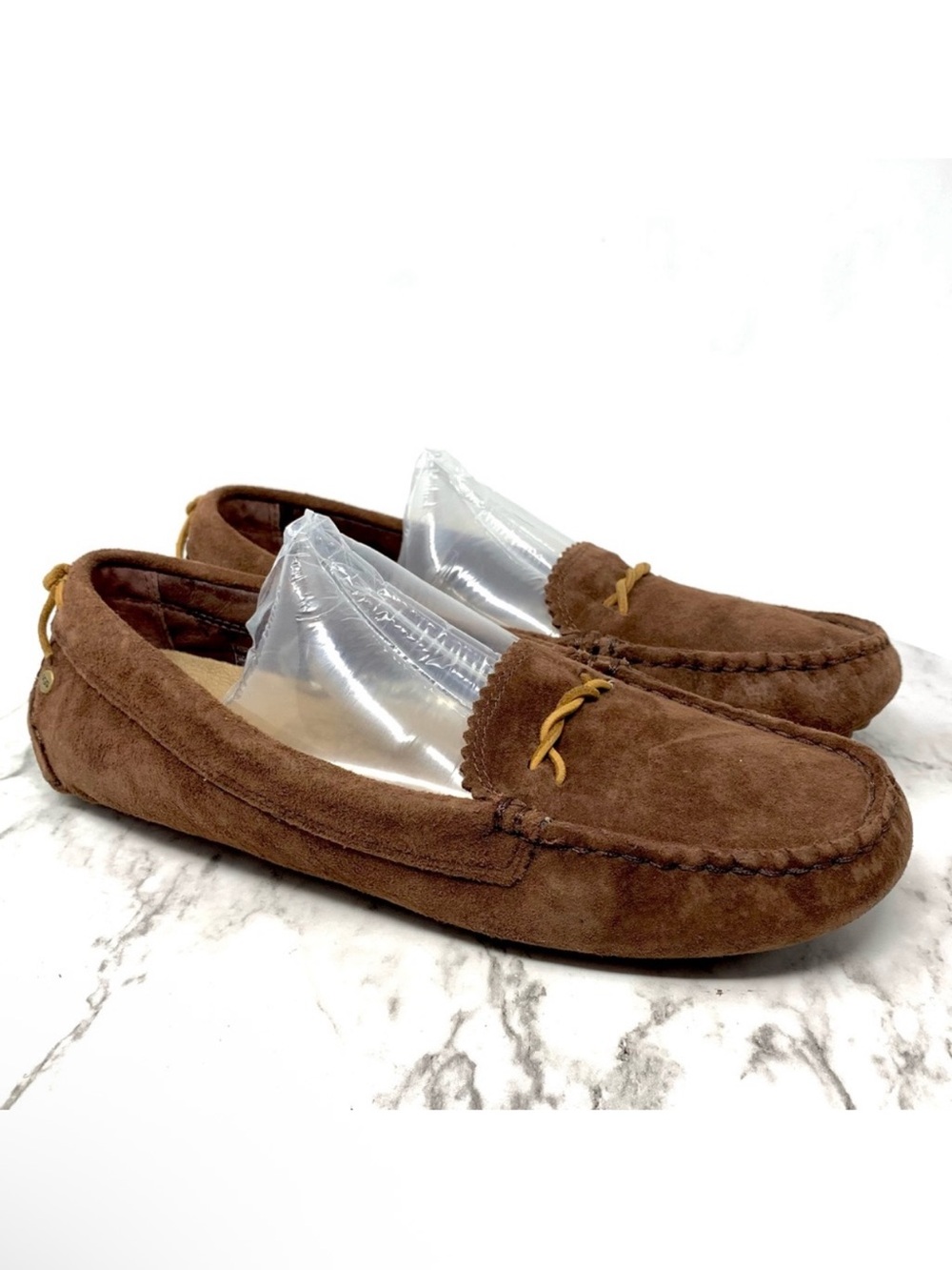 UGG Hara Soft Brown Suede Moccasin Flats 7 Classic Preppy Heritage Prairie Boho